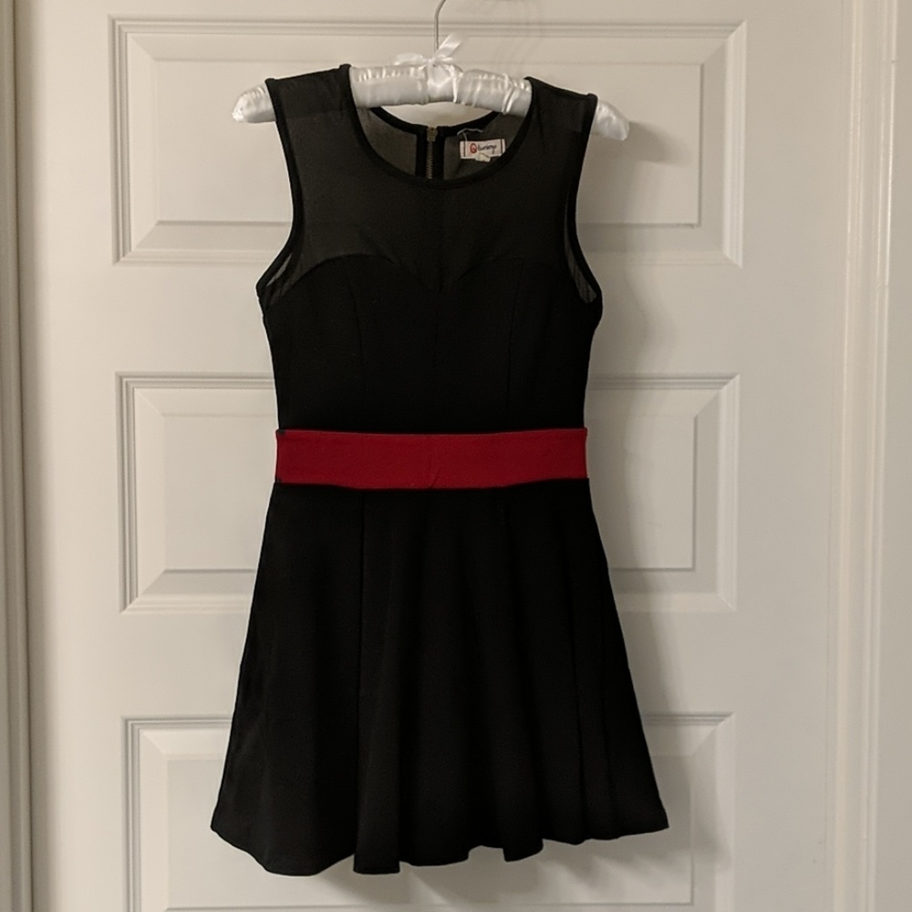 Black Isenboye Dress with Mesh Top - Sz 3